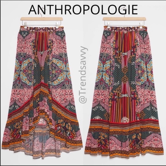 ANTHROPOLOGIE Bhanuni Allaire High Low Maxi Skirt - Picture 2 of 8